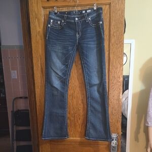 Miss Me Women's Dark Wash Bootcut Jeans - Blue